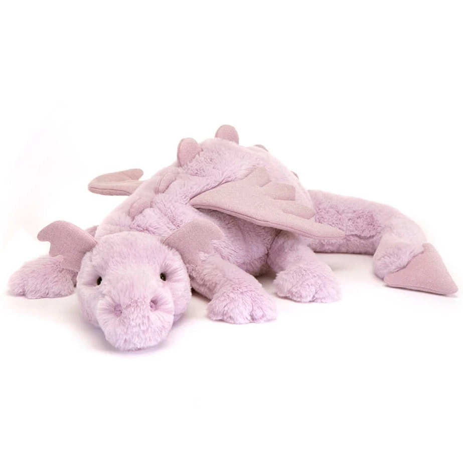Jellycat Knuffel Lavender Dragon Huge 1 Jellycat Knuffel Lavender Dragon Huge