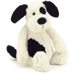 Jellycat Bashful Black & Cream Puppy Medium