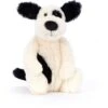Jellycat Bashful Zwart & Room Kleurig Puppy Klein - 18cm