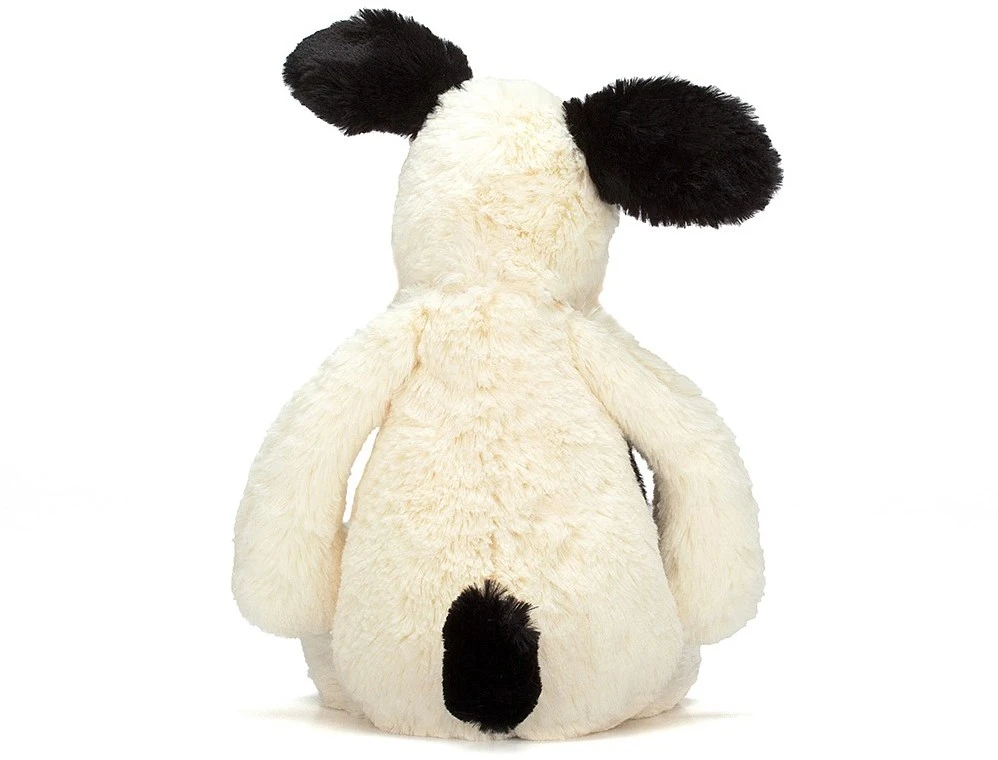 Jellycat Bashful Zwart & Room Kleurig Puppy Klein - 18cm 3 Jellycat Bashful Zwart & Room Kleurig Puppy Klein - 18cm - Afbeelding 3