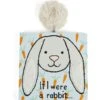 Jellycat Boek Engelstalig If I Were A Rabbit Zilver - 15cm