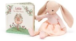 Jellycat Kartonboekje Lottie Het Balletkonijntje - 2x19x19cm