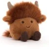 Jellycat Knuffel Amuseabean Highland Koe - 6x9x10cm