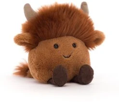 Nieuwe Producten 5 Jellycat Knuffel Amuseabean Highland Koe - 6x9x10cm