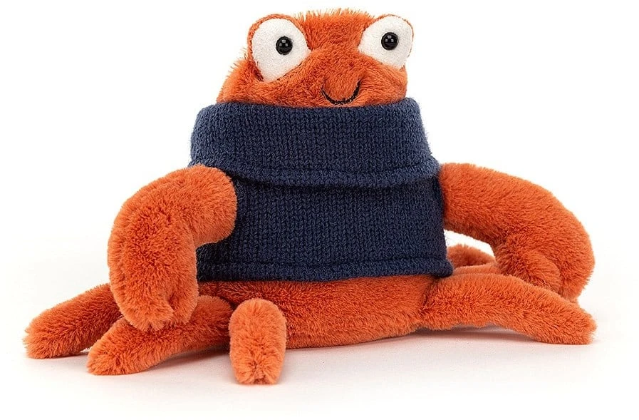 Jellycat Knuffel Cozy Crew Krab - 13cm 1 Jellycat Knuffel Cozy Crew Krab - 13cm