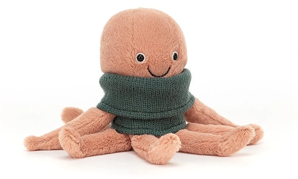Jellycat Knuffel Cozy Crew Octopus - 20cm 1 Jellycat Knuffel Cozy Crew Octopus - 20cm