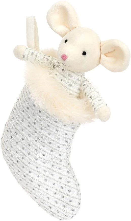 Jellycat Knuffel Shimmer Kous Muis - 20x9cm 1 Jellycat Knuffel Shimmer Kous Muis - 20x9cm