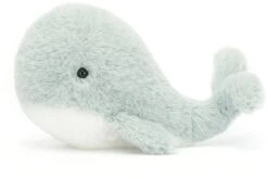Voorkant -Psikhouvanjou jellycat knuffel wavelly whale grijs 6x13x8cm 2